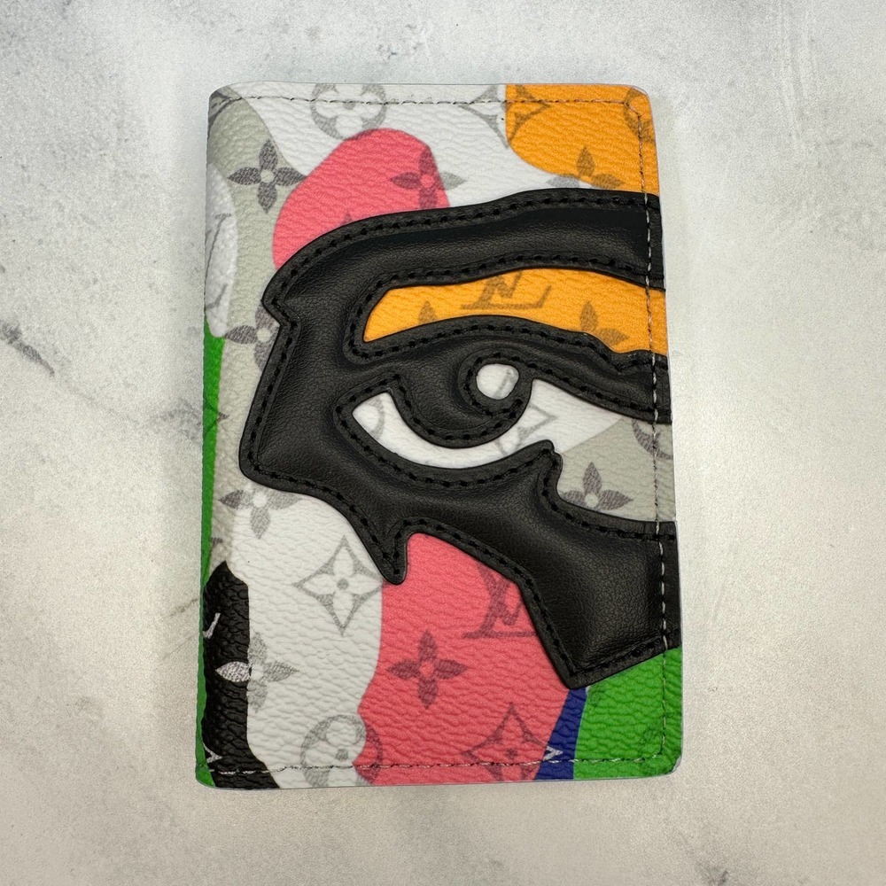 ❌❌Louis Vuitton KidSuper Eye Pocket Organizer wallet LV camo multicolor mens - Picture 1 of 13